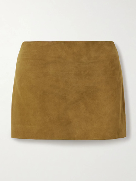  Khaite Khaite - Jett Suede Mini Skirt - Tan 