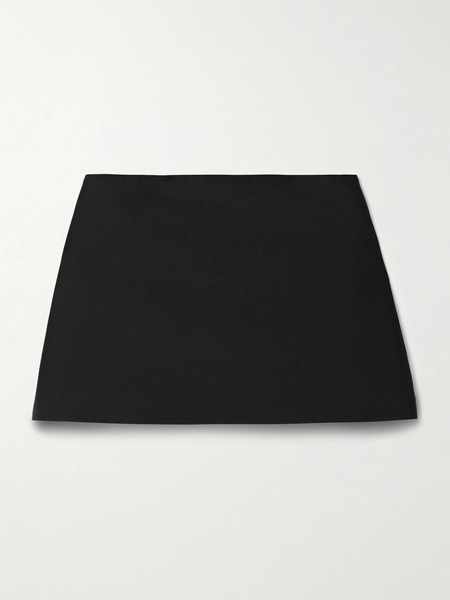  Khaite Khaite - Jett Wool And Silk-blend Faille Mini Skirt - Black 