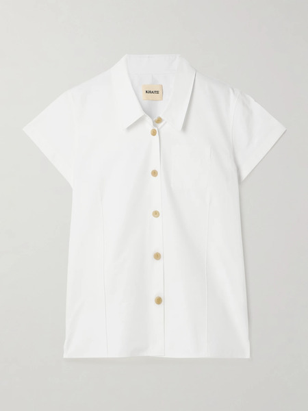  Khaite Khaite - Keefe Cotton-poplin Shirt - White 