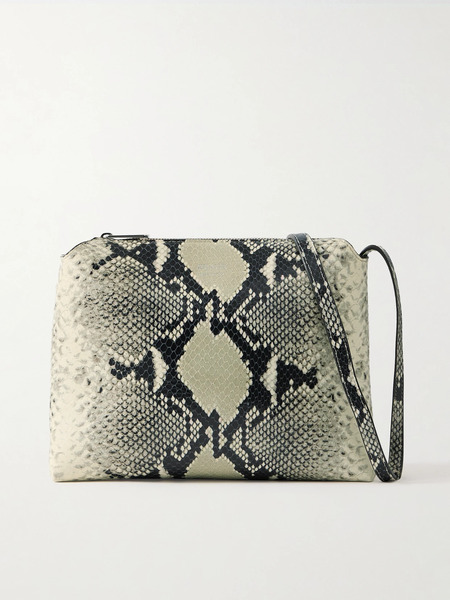  Khaite Khaite - Lina Medium Snake-effect Leather Shoulder Bag - Neutral 