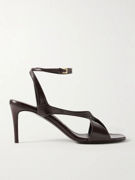  Khaite Khaite - Liria Leather Sandals - Chocolate 
