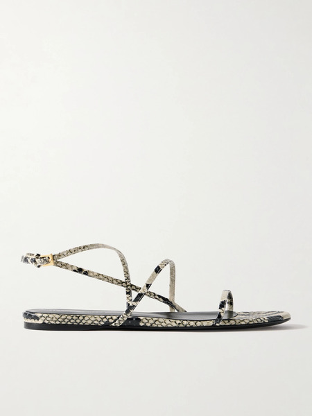  Khaite Khaite - Loop Snake-effect Leather Sandals - Snake Print 