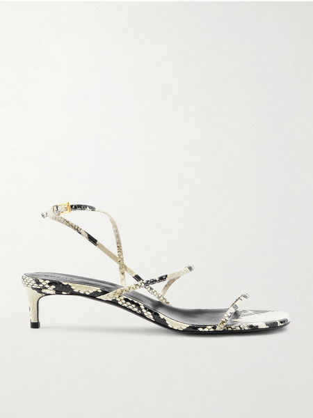  Khaite Khaite - Loop Snake-effect Leather Sandals - Snake Print 