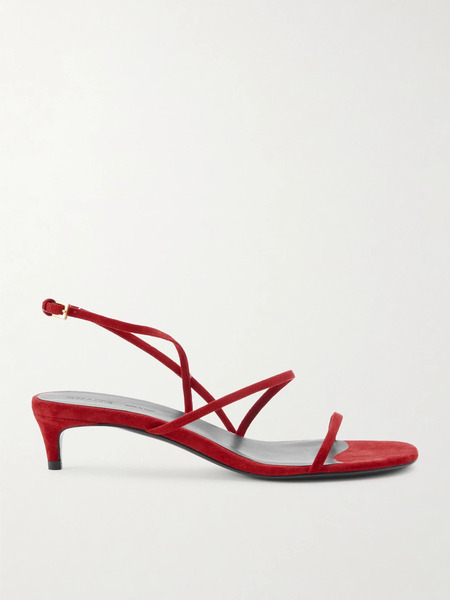  Khaite Khaite - Loop Suede Sandals - Red 