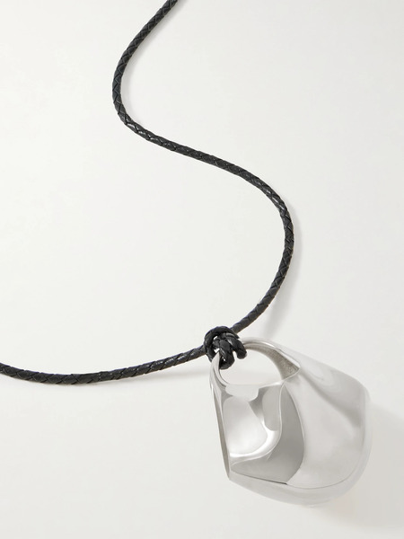  Khaite Khaite - Lotus Medium Braided Leather And Silver-tone Necklace - One Size 