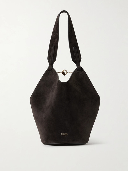  Khaite Khaite - Lotus Mini Suede Tote - Chocolate 