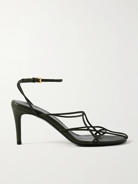  Khaite Khaite - Loulou Leather Sandals - Army Green 