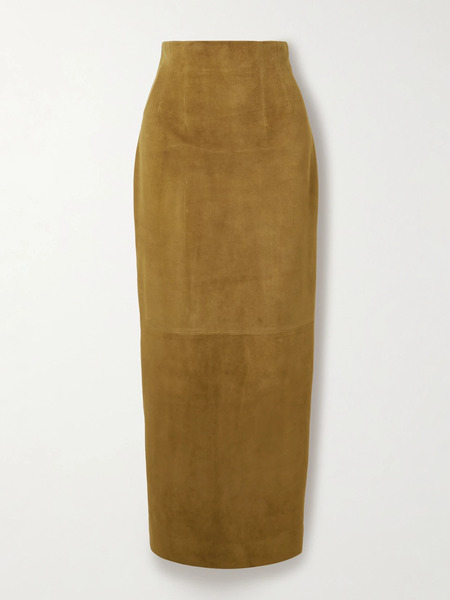  Khaite Khaite - Loxley Suede Maxi Skirt - Tan 