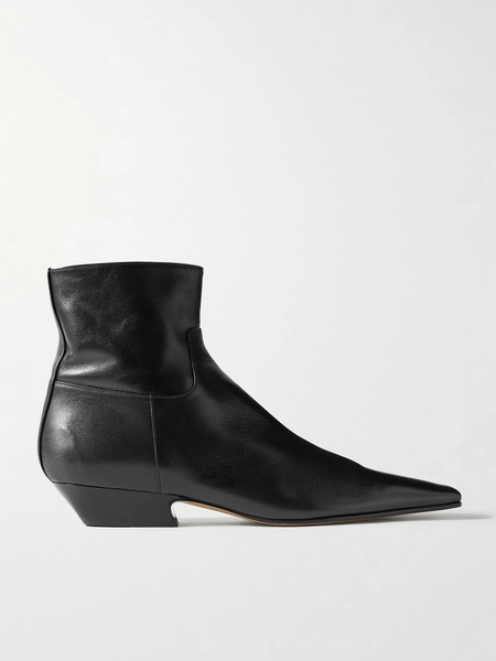  Khaite Khaite - Marfa Leather Ankle Boots - Black 