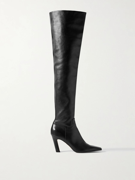  Khaite Khaite - Marfa Leather Over-the-knee Boots - Black 