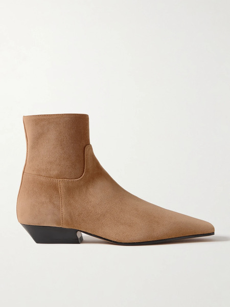  Khaite Khaite - Marfa Suede Ankle Boots - Camel 
