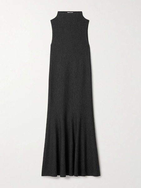  Khaite Khaite - Margo Merino Wool Maxi Dress - Dark Gray 