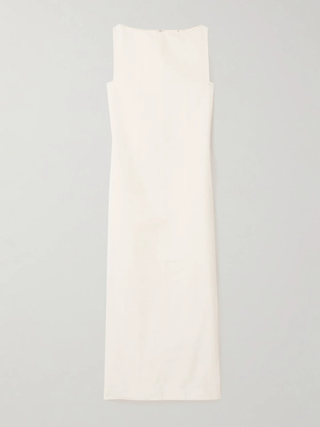  Khaite Khaite - Martay Cotton-poplin Midi Dress - Ivory 