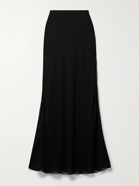  Khaite Khaite - Mauva Silk-chiffon Maxi Skirt - Black 