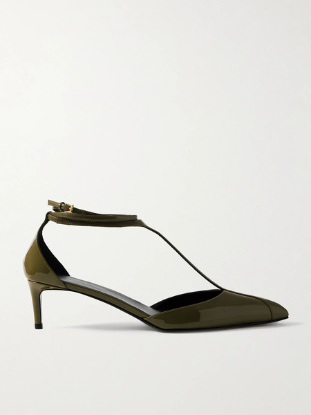  Khaite Khaite - Mia Patent-leather Pumps - Army Green 