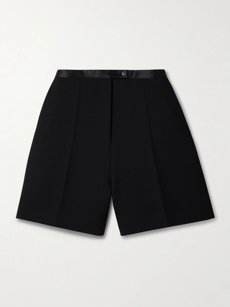  Khaite Khaite - Micha Satin-trimmed Crepe Shorts - Black 