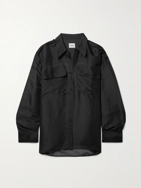  Khaite Khaite - Missa Oversized Silk-organza Shirt - Black 