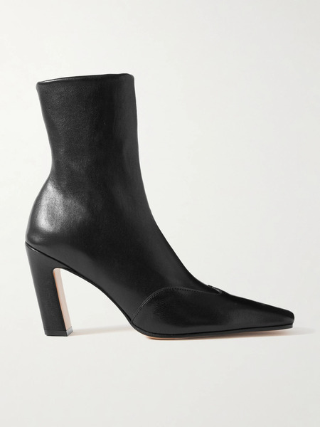  Khaite Khaite - Nevada Leather Ankle Boots - Black 