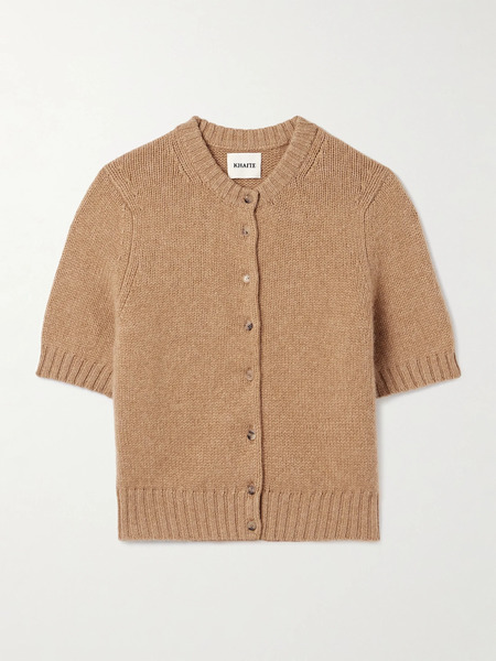  Khaite Khaite - Nora Cropped Cashmere-blend Cardigan - Tan 