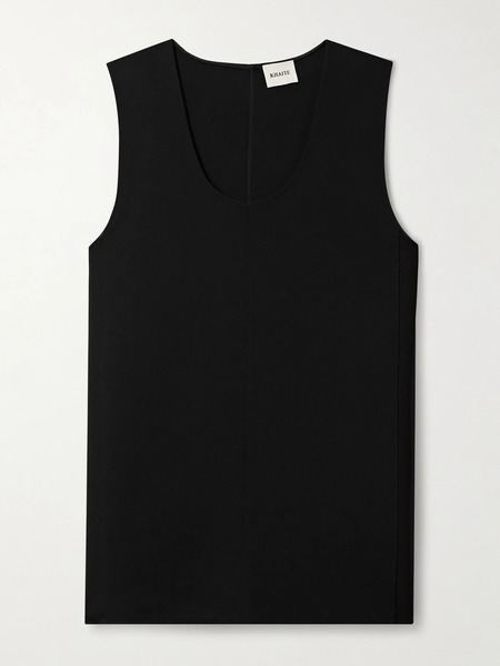  Khaite Khaite - Nyona Oversized Crepe Mini Dress - Black 