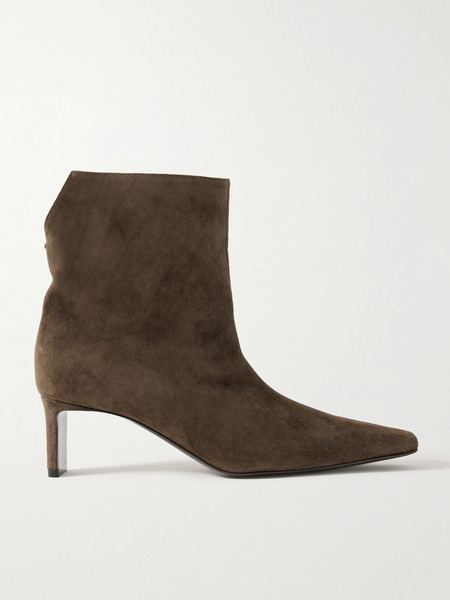  Khaite Khaite - Ona Suede Ankle Boots - Chocolate 