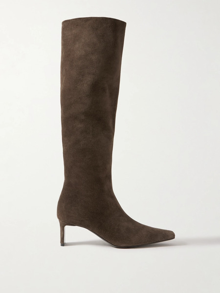  Khaite Khaite - Ona Suede Knee Boots - Chocolate 