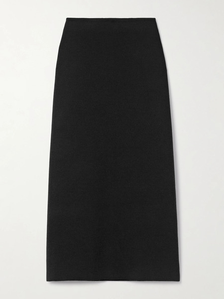  Khaite Khaite - Patri Wool Midi Skirt - Black 