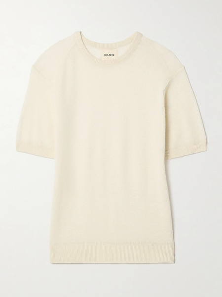  Khaite Khaite - Pierre Cashmere-blend T-shirt - Cream 