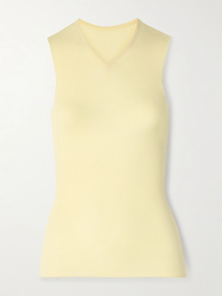  Khaite Khaite - Renato Ribbed Wool-blend Jersey Tank - Yellow 