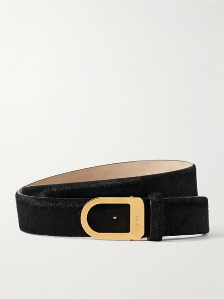  Khaite Khaite - Saddle Calf Hair Belt - Black 