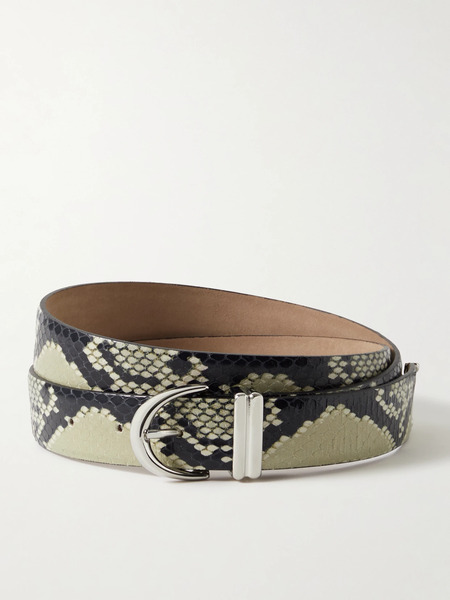  Khaite Khaite - Snake-effect Leather Belt - Snake Print 