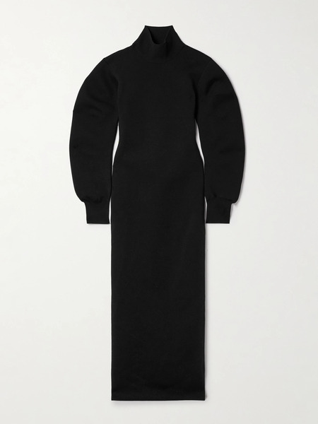  Khaite Khaite - Storm Wool-blend Turtleneck Midi Dress - Black 