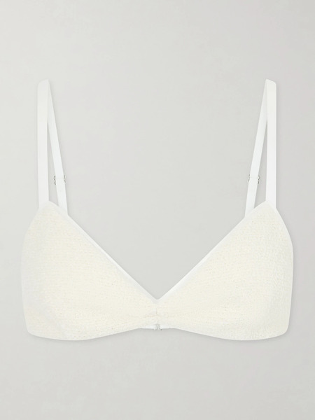  Khaite Khaite - Talita Cotton-blend Poplin Bralette - Neutral 