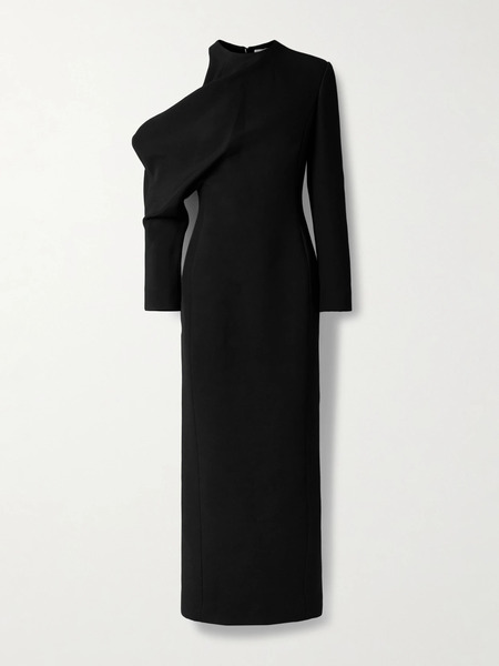  Khaite Khaite - Trey Cold-shoulder Draped Cady Maxi Dress - Black 