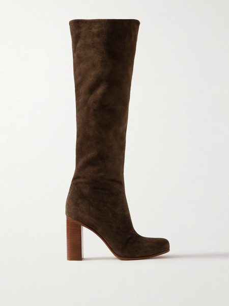  Khaite Khaite - Willow Suede Knee Boots - Chocolate 