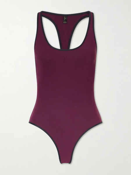  Kiki De Montparnasse Kiki De Montparnasse - Two-tone Piped Swimsuit - Plum 