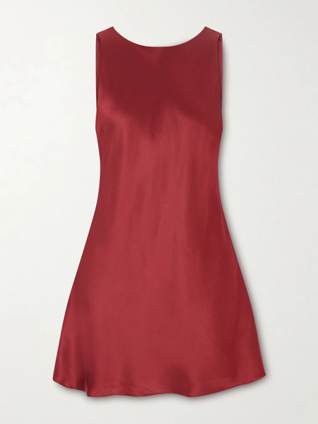  Kiki De Montparnasse Kiki De Montparnasse - Welcome Back Backless Silk-charmeuse Mini Dress - Red 