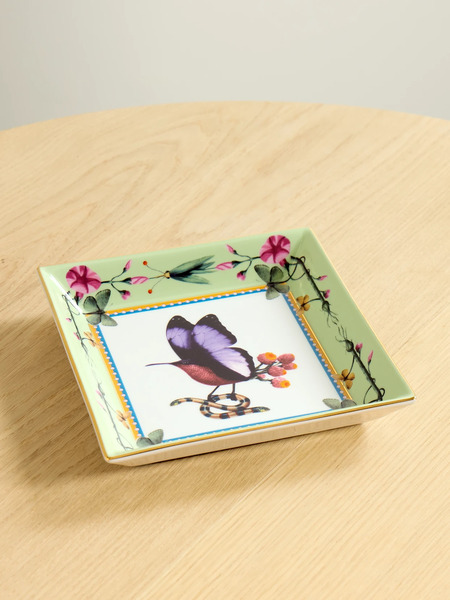  La Doublej La Doublej - + Beto Val Gold-plated Porcelain Trinket Tray - Multi 