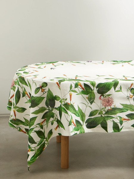  La Doublej La Doublej - + Beto Val Large Printed Linen Tablecloth - Green 