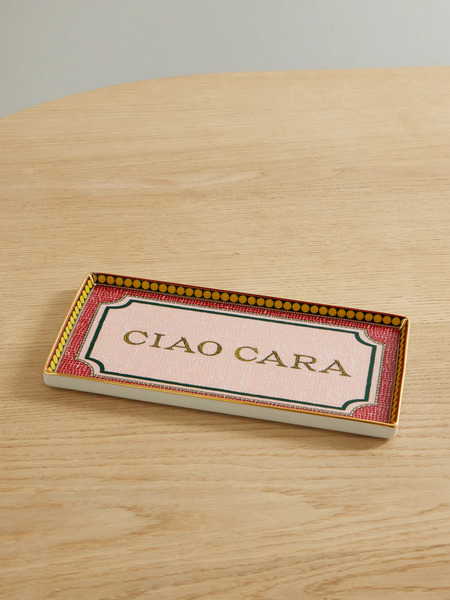  La Doublej La Doublej - Ciao Cara Porcelain Tray - Pink 