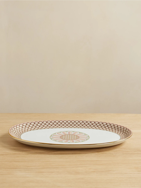  La Doublej La Doublej - Gold-plated Porcelain Platter - Pink 