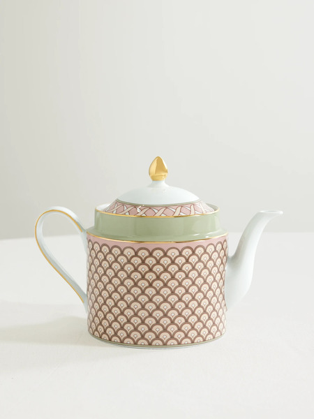  La Doublej La Doublej - Impero Gold-plated Porcelain Teapot - Pink 
