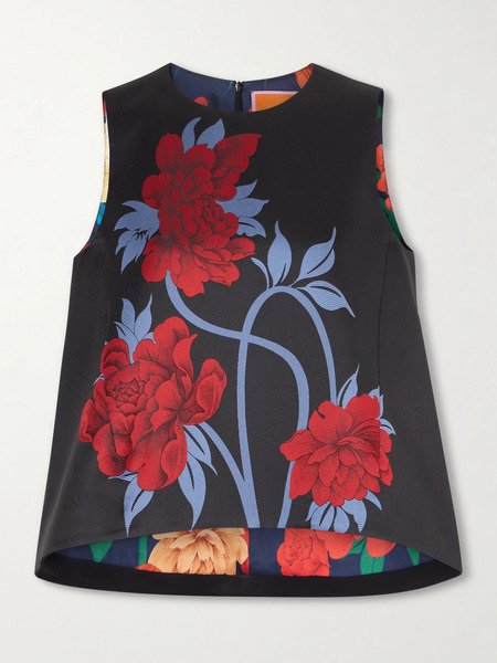  La Doublej La Doublej - La Scala Floral-jacquard Top - Multi 