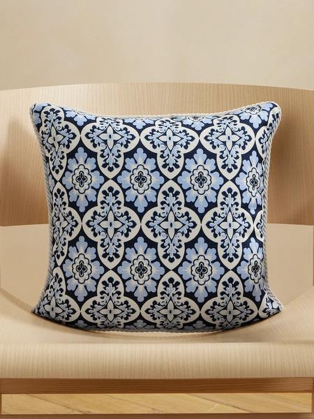  La Doublej La Doublej - Printed Woven Cushion - Blue 