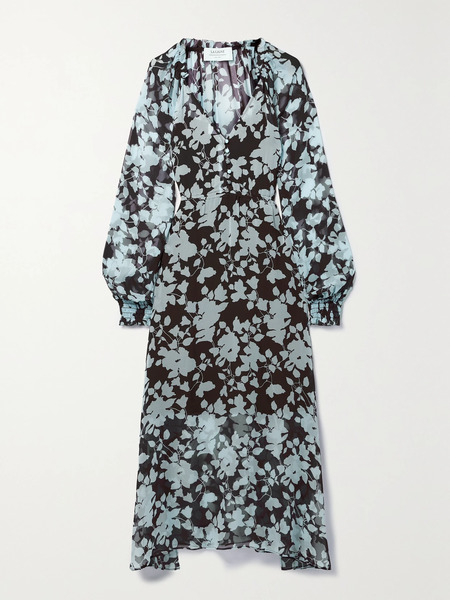  La Ligne La Ligne - Aleksandra Floral-print Silk-chiffon Midi Dress - Multi 
