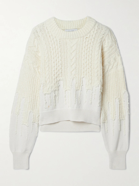  La Ligne La Ligne - Allan Cable-knit Wool-blend Sweater - Ivory 