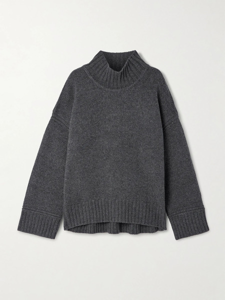  La Ligne La Ligne - Archie Wool And Cashmere-blend Mock-neck Sweater - Dark Gray 