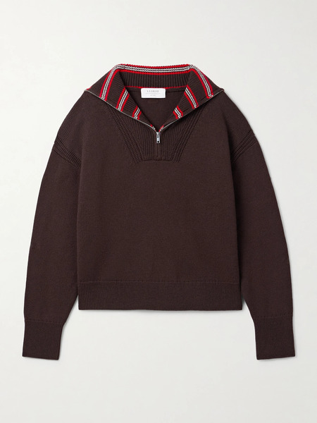  La Ligne La Ligne - Bastien Striped Merino Wool Sweater - Brown 
