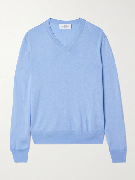  La Ligne La Ligne - Ben Silk-blend Sweater - Light Blue 