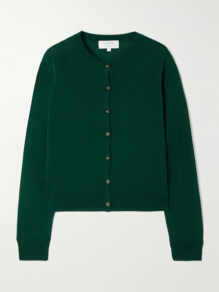  La Ligne La Ligne - Ben Silk, Wool And Cashmere-blend Cardigan - Dark Green 